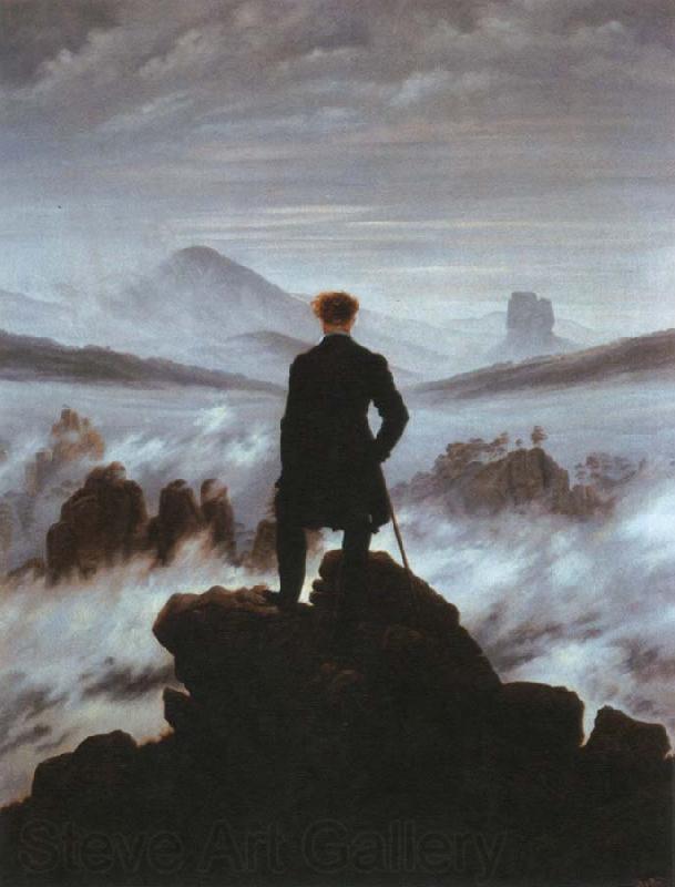 Caspar David Friedrich wanderer above the sea of fog Norge oil painting art
